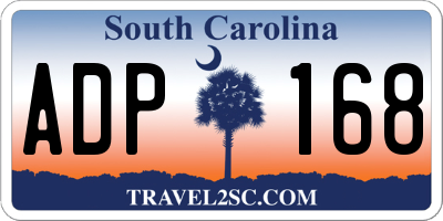 SC license plate ADP168