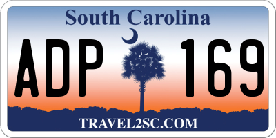 SC license plate ADP169