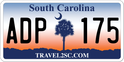SC license plate ADP175