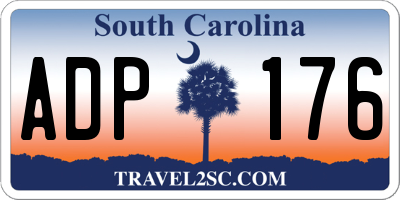 SC license plate ADP176