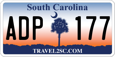 SC license plate ADP177