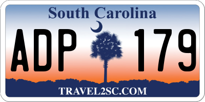 SC license plate ADP179