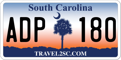 SC license plate ADP180