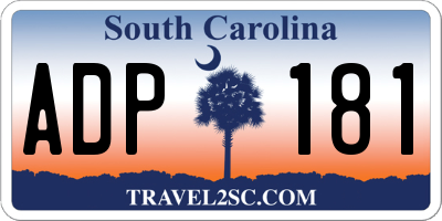 SC license plate ADP181