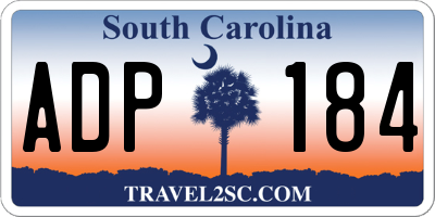 SC license plate ADP184