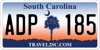 SC license plate ADP185