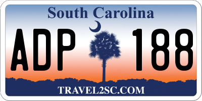 SC license plate ADP188