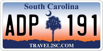 SC license plate ADP191