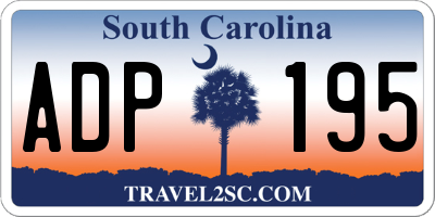SC license plate ADP195