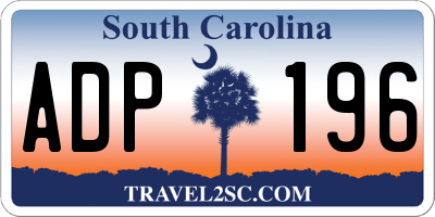 SC license plate ADP196
