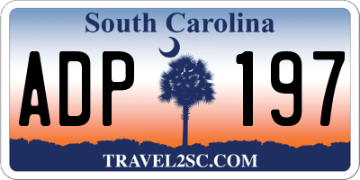 SC license plate ADP197