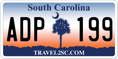 SC license plate ADP199