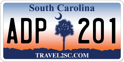 SC license plate ADP201