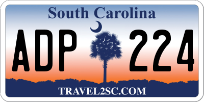 SC license plate ADP224