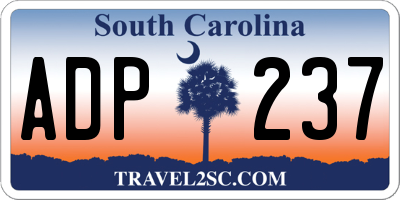 SC license plate ADP237