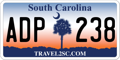 SC license plate ADP238
