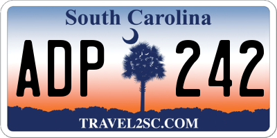 SC license plate ADP242