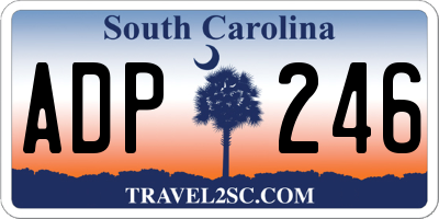 SC license plate ADP246