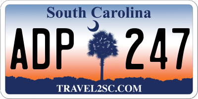 SC license plate ADP247