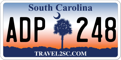 SC license plate ADP248