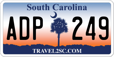 SC license plate ADP249