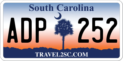 SC license plate ADP252