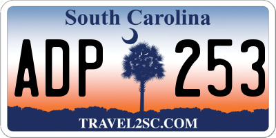SC license plate ADP253