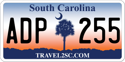SC license plate ADP255