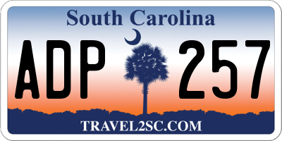 SC license plate ADP257