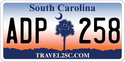 SC license plate ADP258