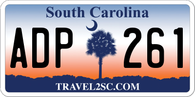 SC license plate ADP261