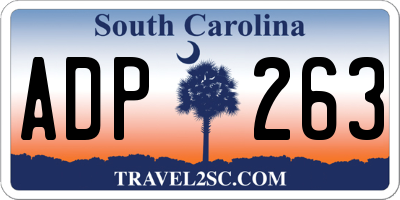 SC license plate ADP263