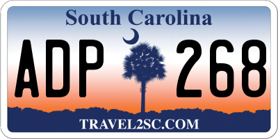 SC license plate ADP268