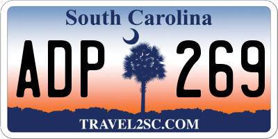SC license plate ADP269
