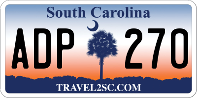 SC license plate ADP270