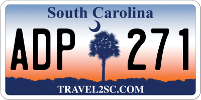 SC license plate ADP271