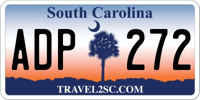 SC license plate ADP272