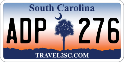 SC license plate ADP276