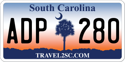 SC license plate ADP280
