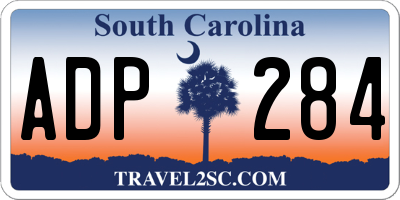 SC license plate ADP284