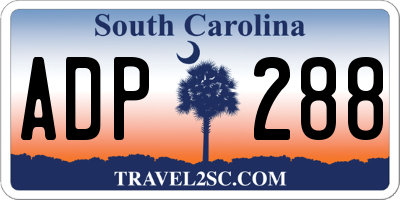 SC license plate ADP288