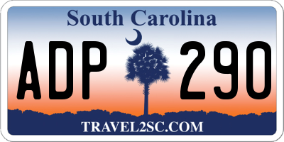 SC license plate ADP290