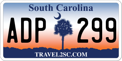 SC license plate ADP299