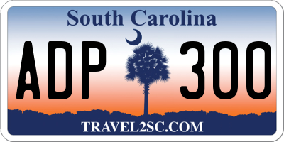 SC license plate ADP300