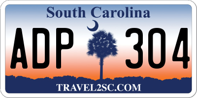 SC license plate ADP304