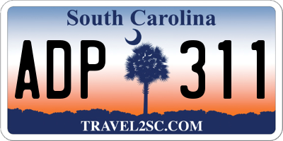 SC license plate ADP311