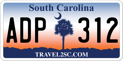 SC license plate ADP312