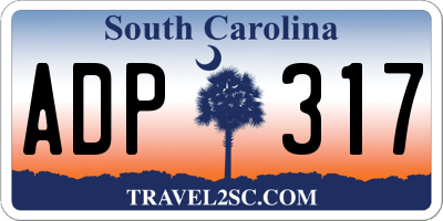 SC license plate ADP317