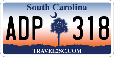 SC license plate ADP318