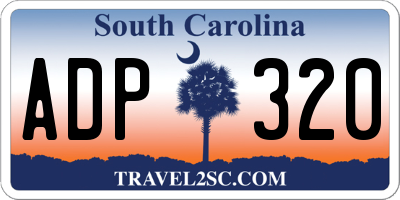 SC license plate ADP320